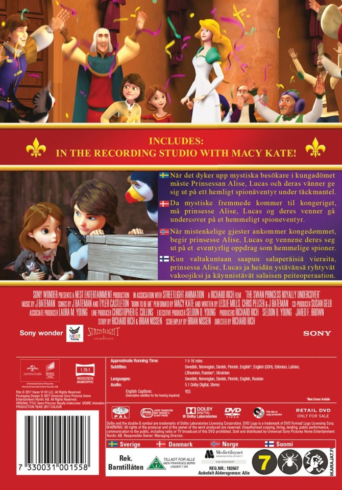 Svaneprinsessen 7: Kongelig Forklædning/Swan Princess: Royally Undercover - DVD