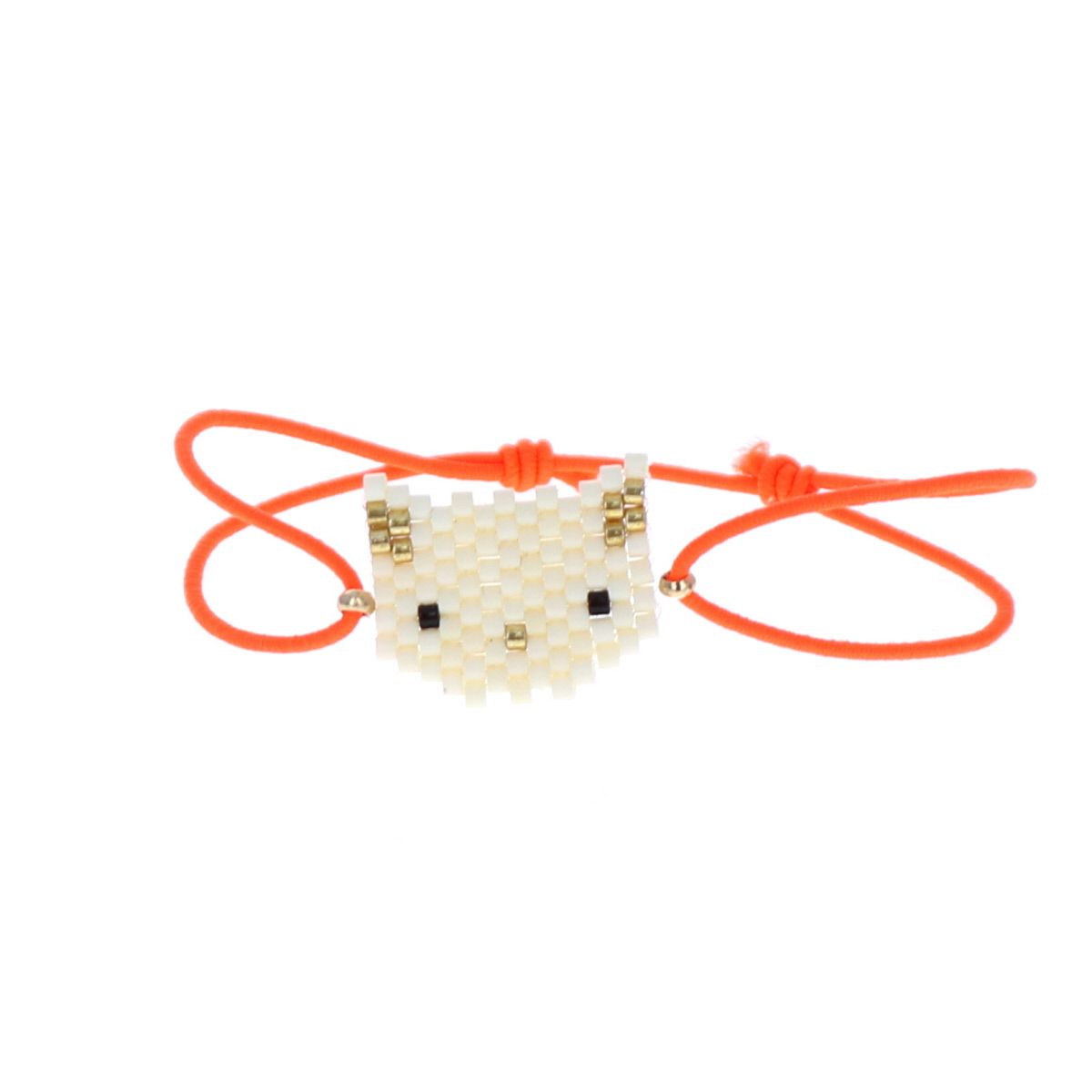 Bracelet enfant à perles chat Roodoudou
