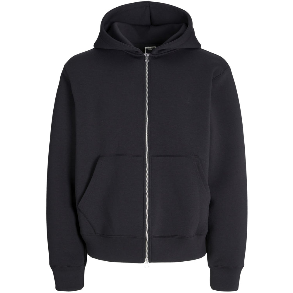 Køb Jack & Jones Junior Black Jcocover Scuba Sweat Zip Hætte Jnr