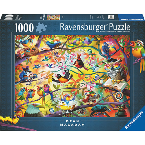 Travle fugle puslespil - 1000 brikker