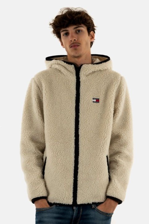 Sweat tommy jeans reg badge teddy acg newsprint