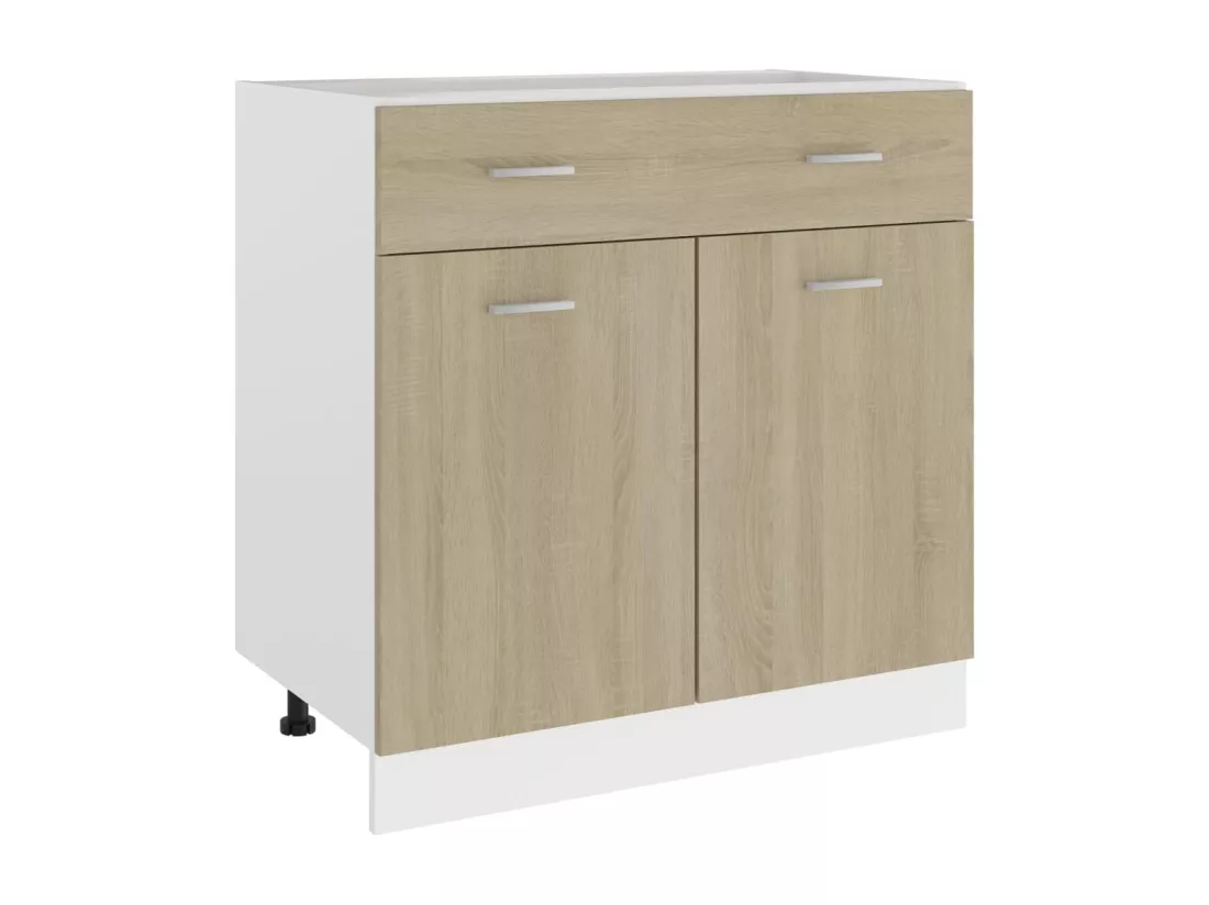 Armoire de plancher à tiroir Chêne sonoma Bois d’ingénierie