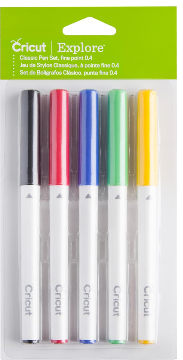 Cricut Explore/Maker Fine Point kuglepennesæt 5-pak (classics)