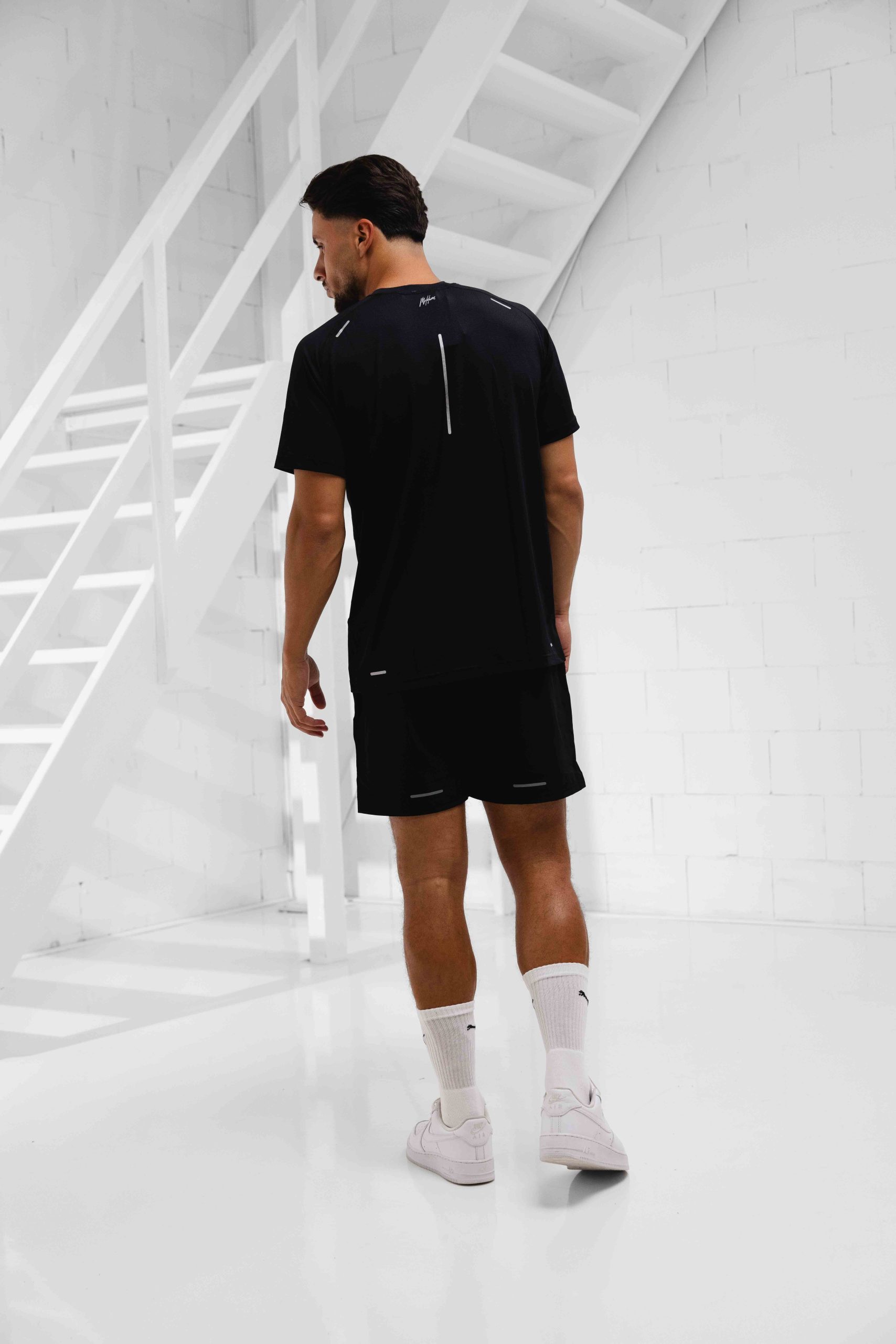 Malelions Padel Hexagon T-Shirt Heren Zwart