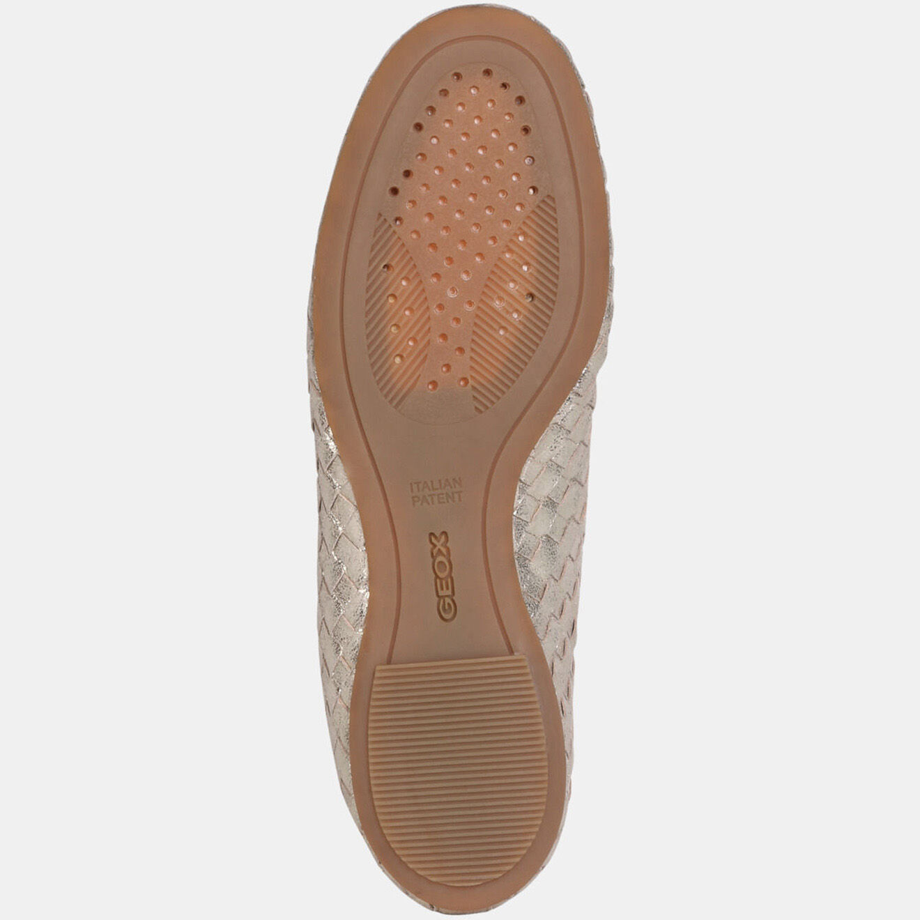 Geox Ballerines en Cuir Palmaria dorées