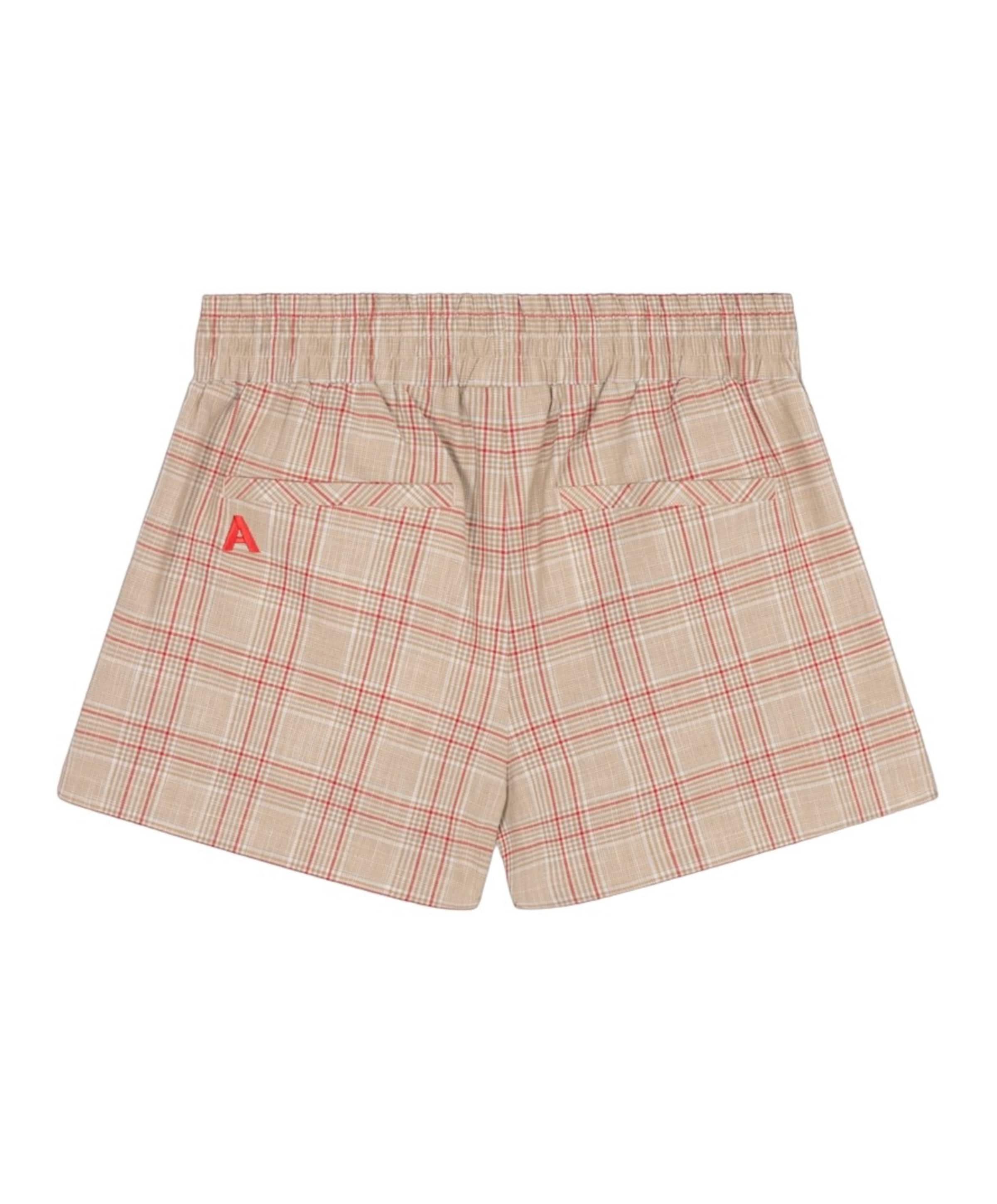 Alix The Label SPORTY CHECK dames korte broek beige