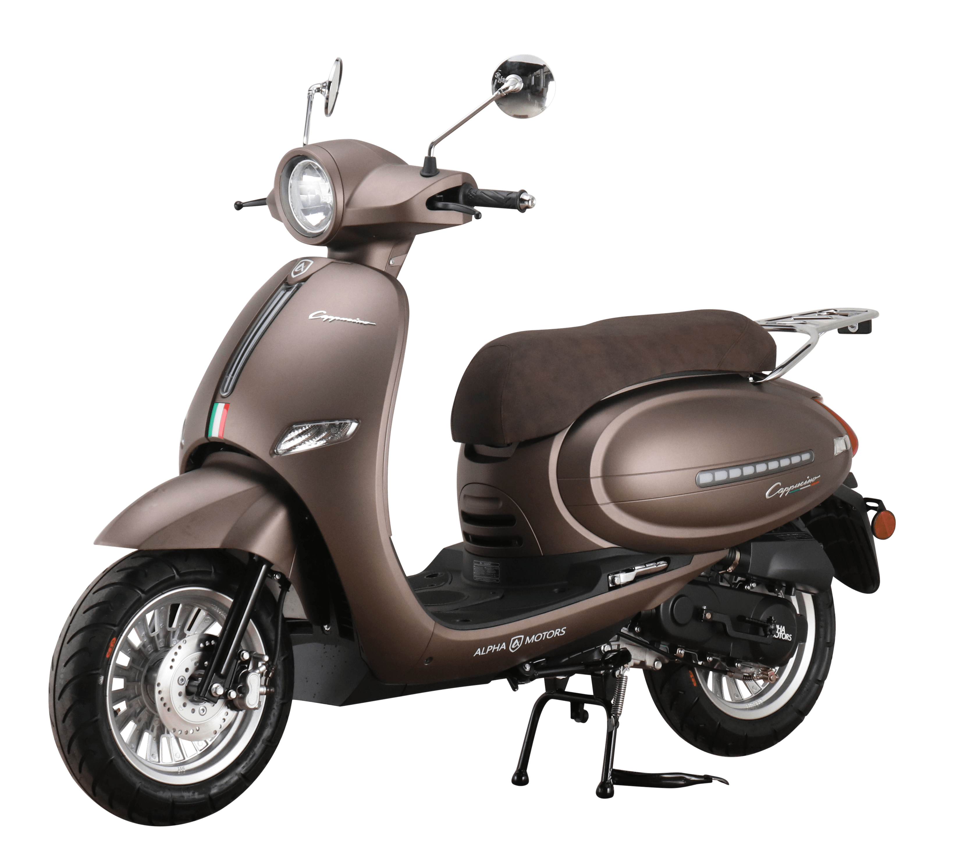 Alpha Motors Motorroller Cappucino 50 ccm 45 kmh EURO 5 mattbraun