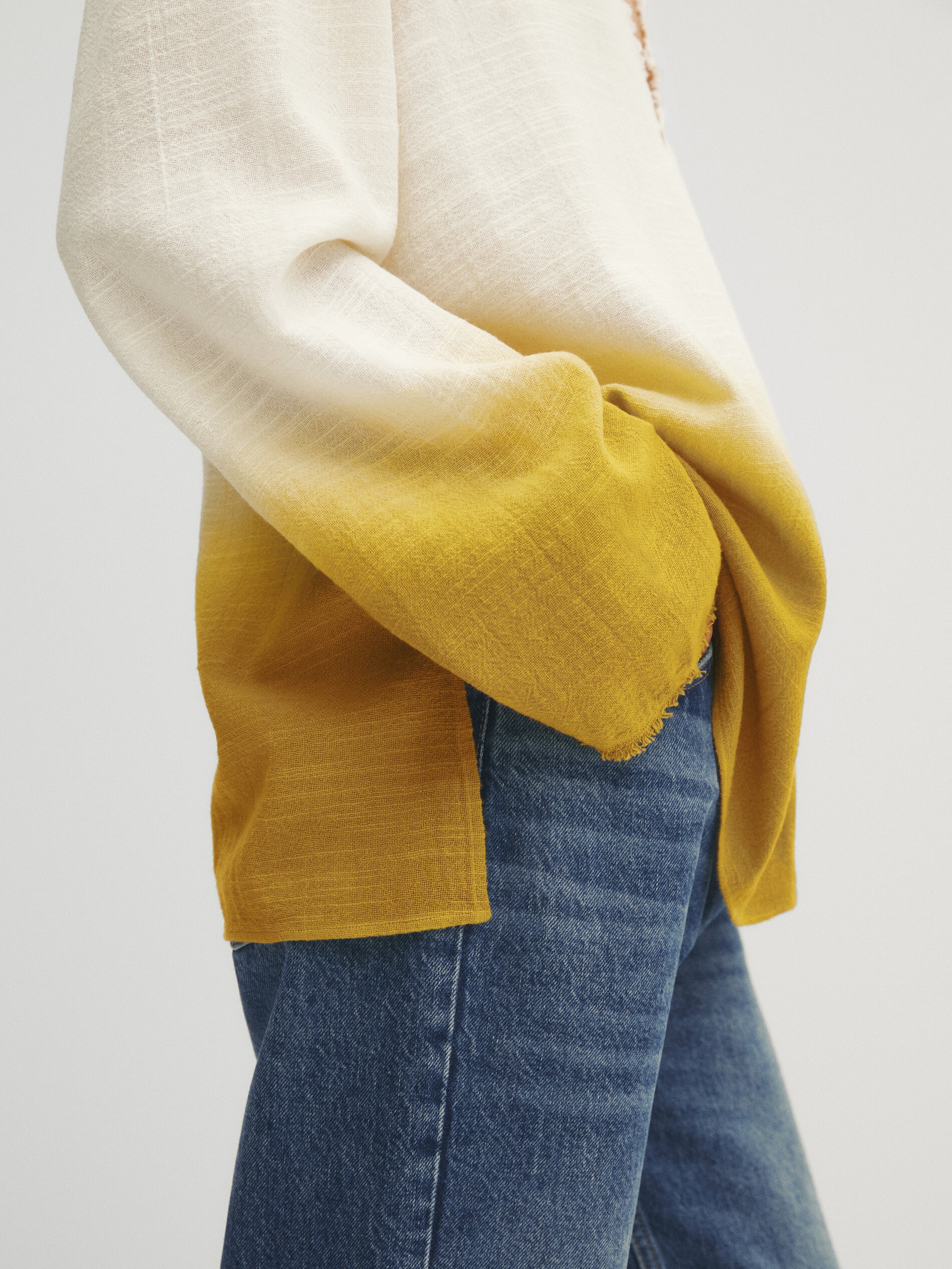 Camisa rústica degradê - AMARELO MUSTA