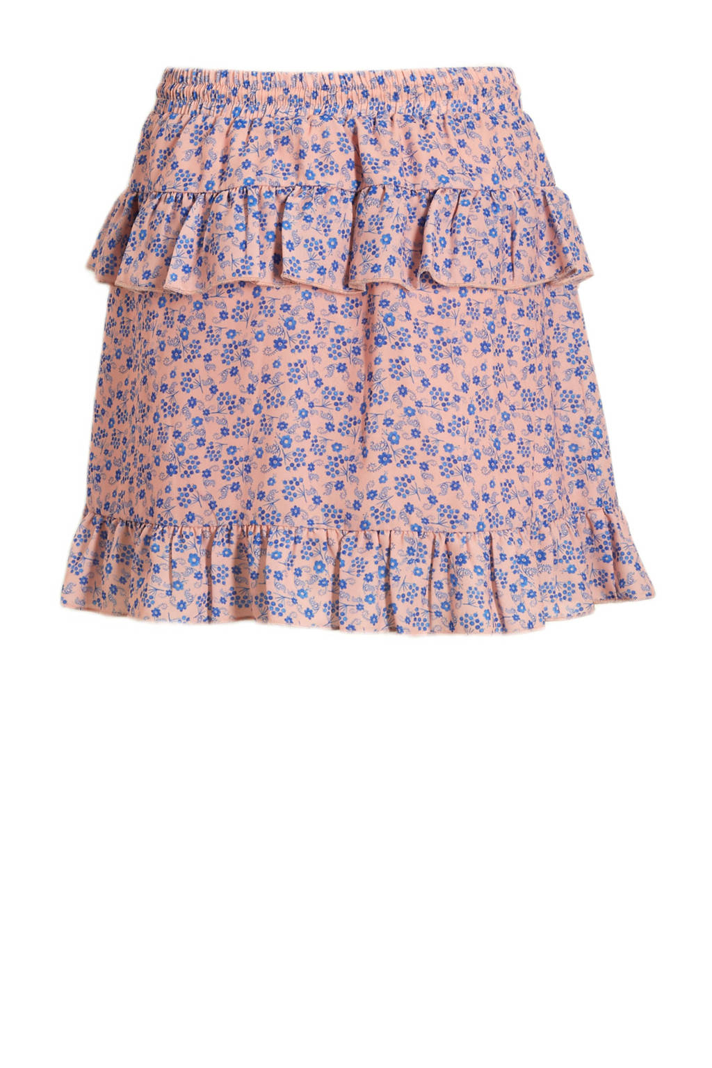 NONO gebloemde rok Neva roze/blauw