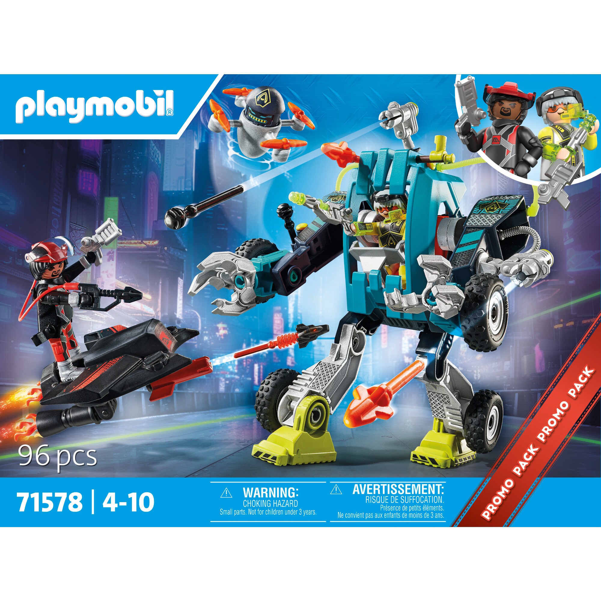 PLAYMOBIL Konstruktionsspielzeug Roboter vs. Fluggleiter
