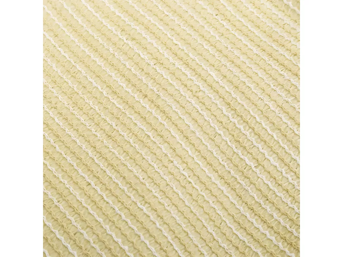 Voile d'ombrage en PEHD carré 3,6 x 3,6 m Beige