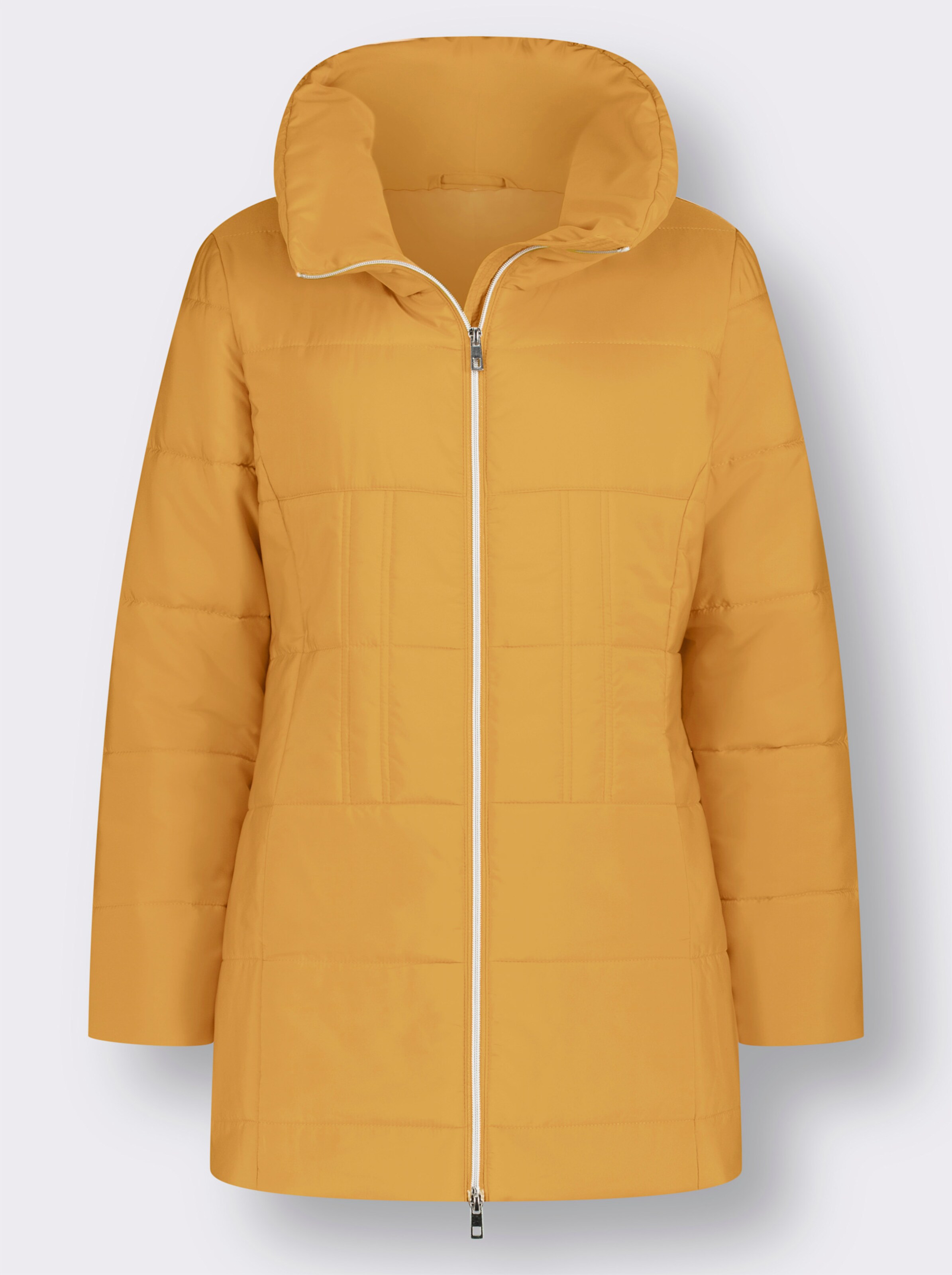 Steppjacke in taillierter Longform