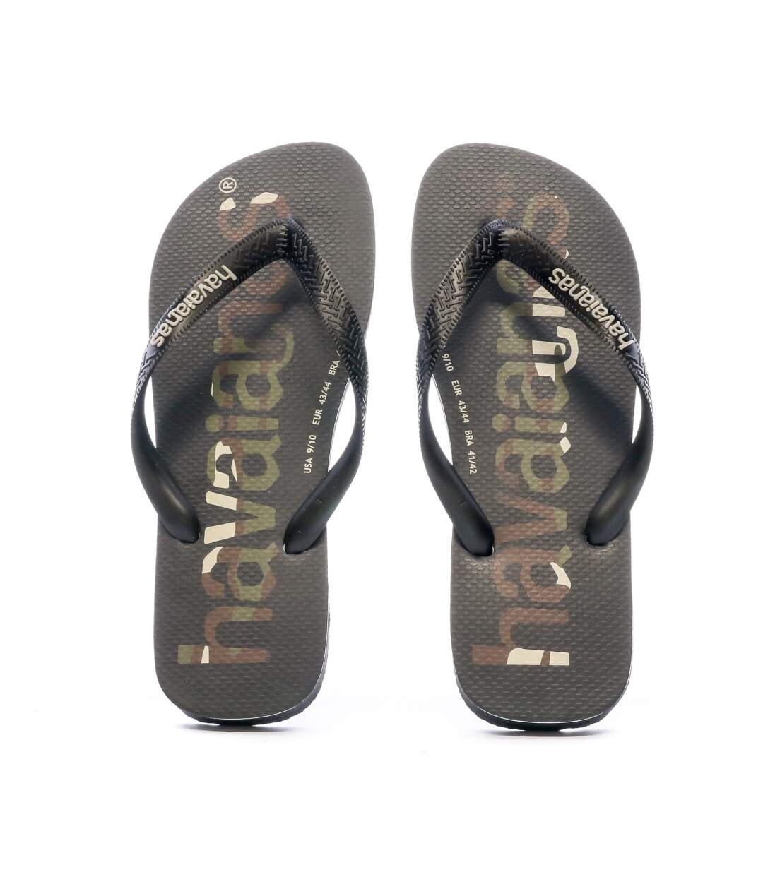 Tongs Noir Homme Havaianas Logo Mania