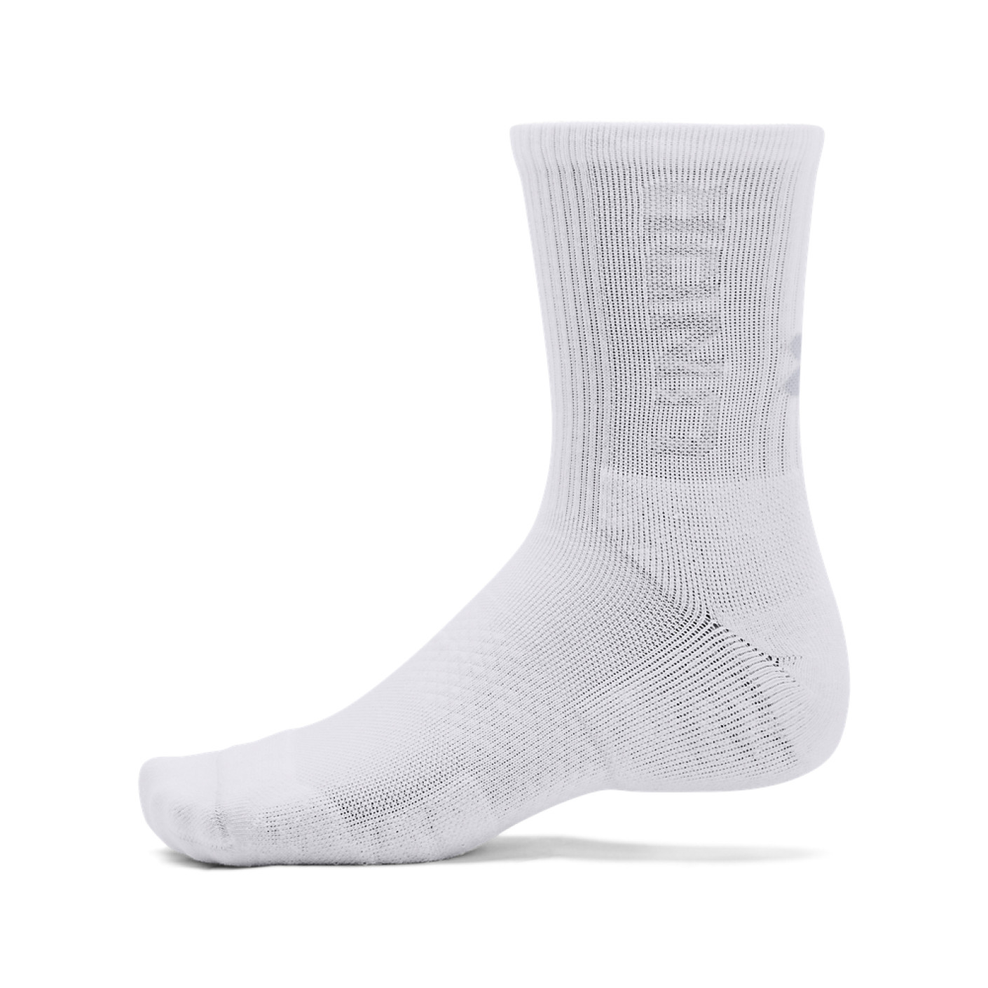 Under Armour Crew Sportsokken 3-Pack Wit Grijs