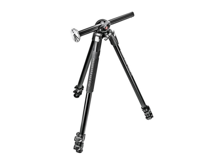 Manfrotto Stativ MK290DUA3-3W Set Alu-Stativ mit 90° Mittelsäule und 3-Wege-Neiger