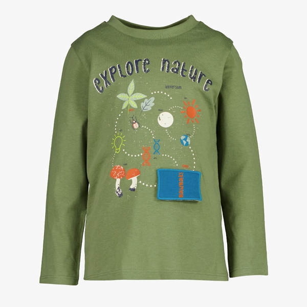 Unsigned jongens shirt groen met nature print