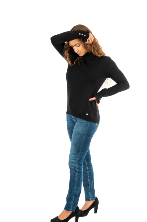 Pull hiver la petite etoile solferino 00 noir