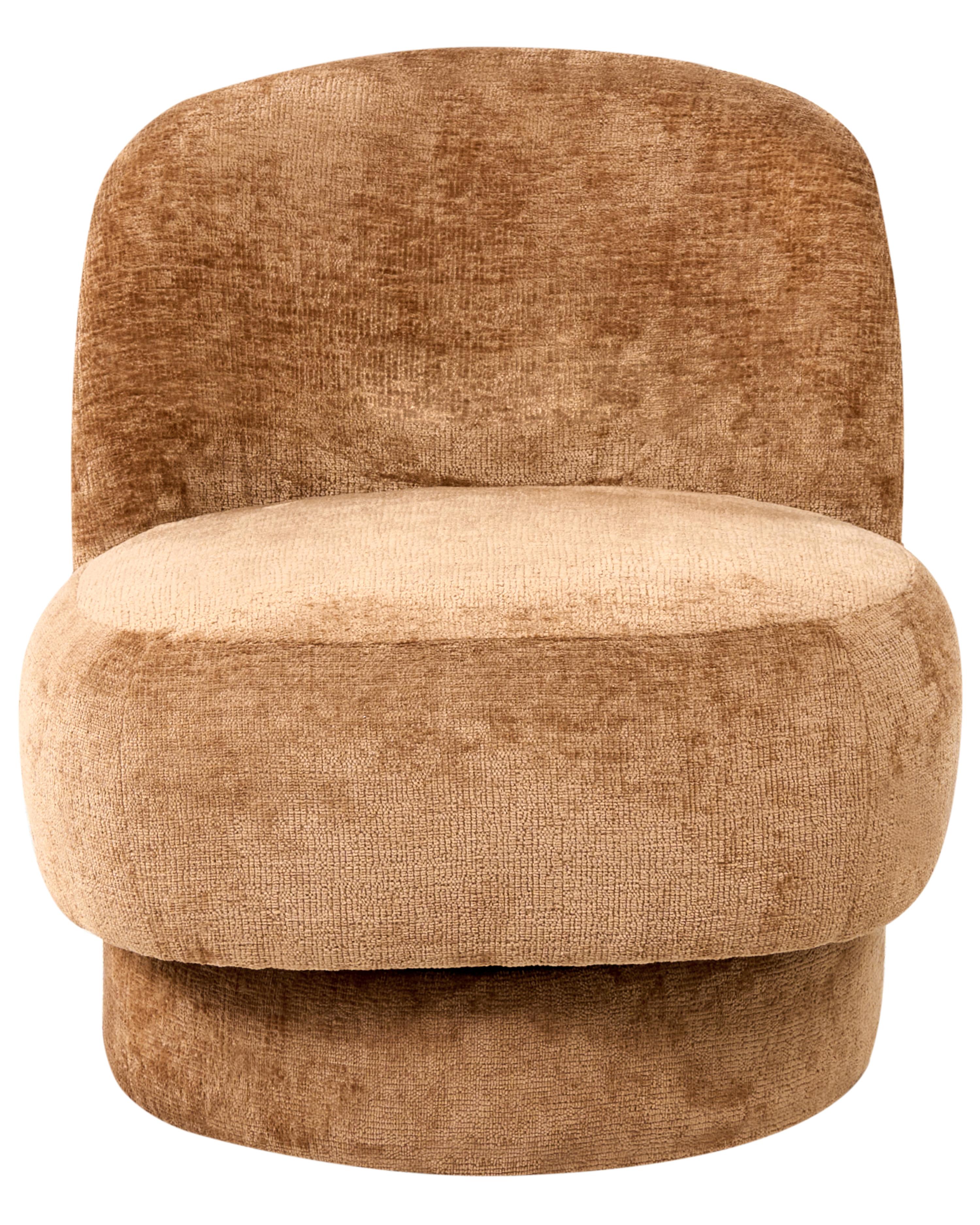 Draaifauteuil AYLO Chenille Goudbruin