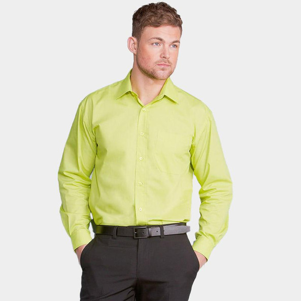 Russell Collection J934M - Chemise Popeline Élégante à Manches Longues