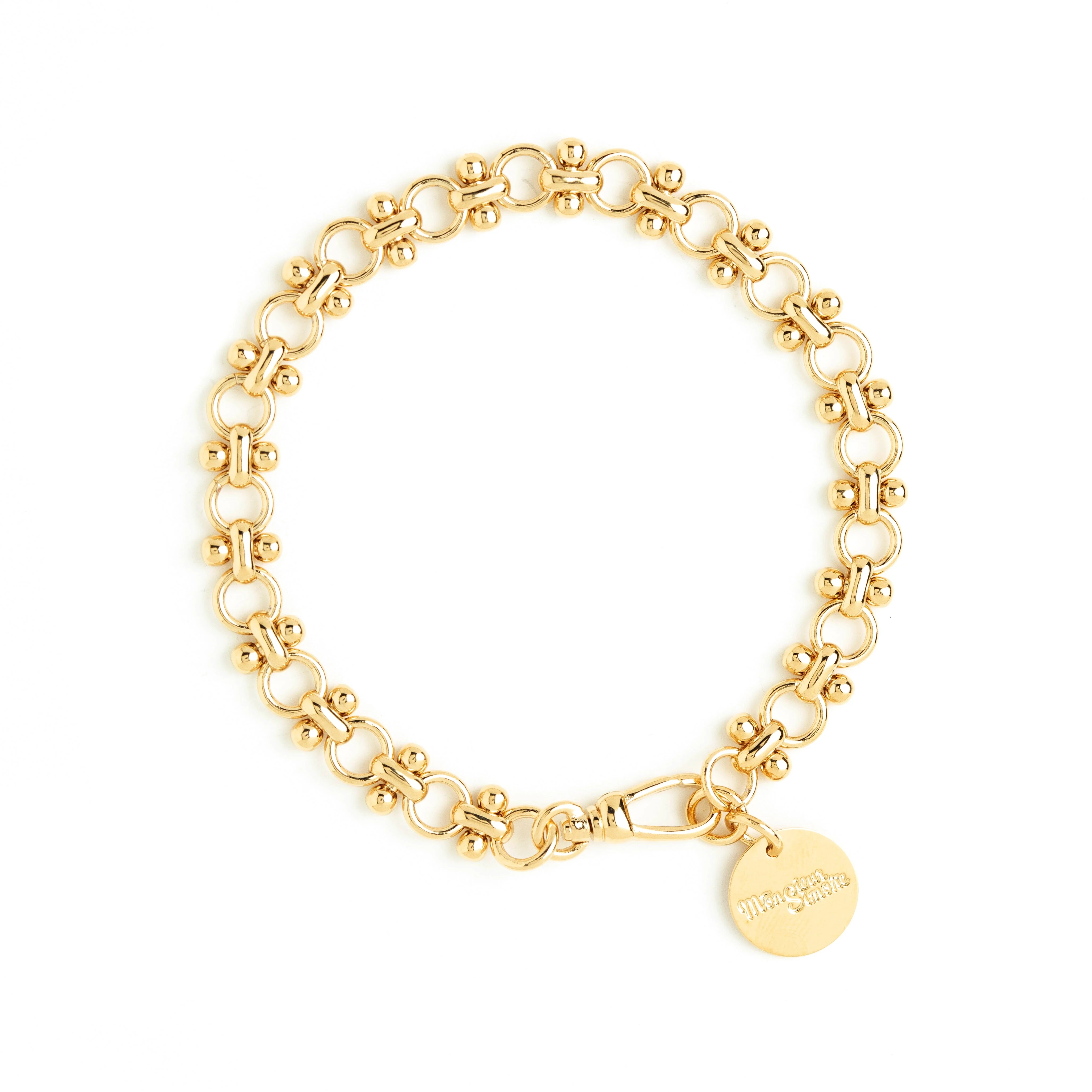 HÉBÉ - Maxi bracelet doré à l'or fin | Doré