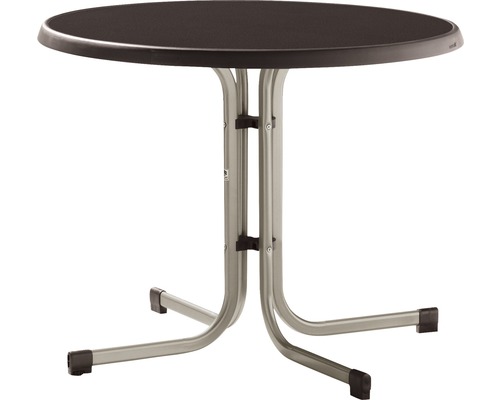 Sieger Mecalit tuintafel Ø 86 H 72 cm mokka