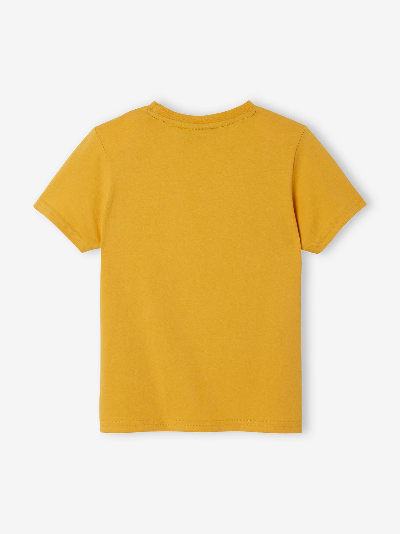 Camiseta Harry Potter®, amarela tamanho médio, lisa com estampa.