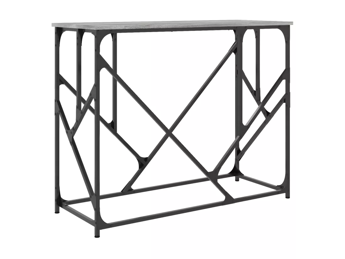 Table console sonoma gris 100x40x80 cm bois d'ingénierie