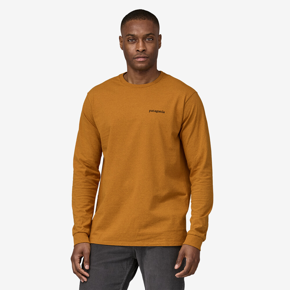 Herren Langarmshirt mit Line Logo Ridge Responsibili-Tee