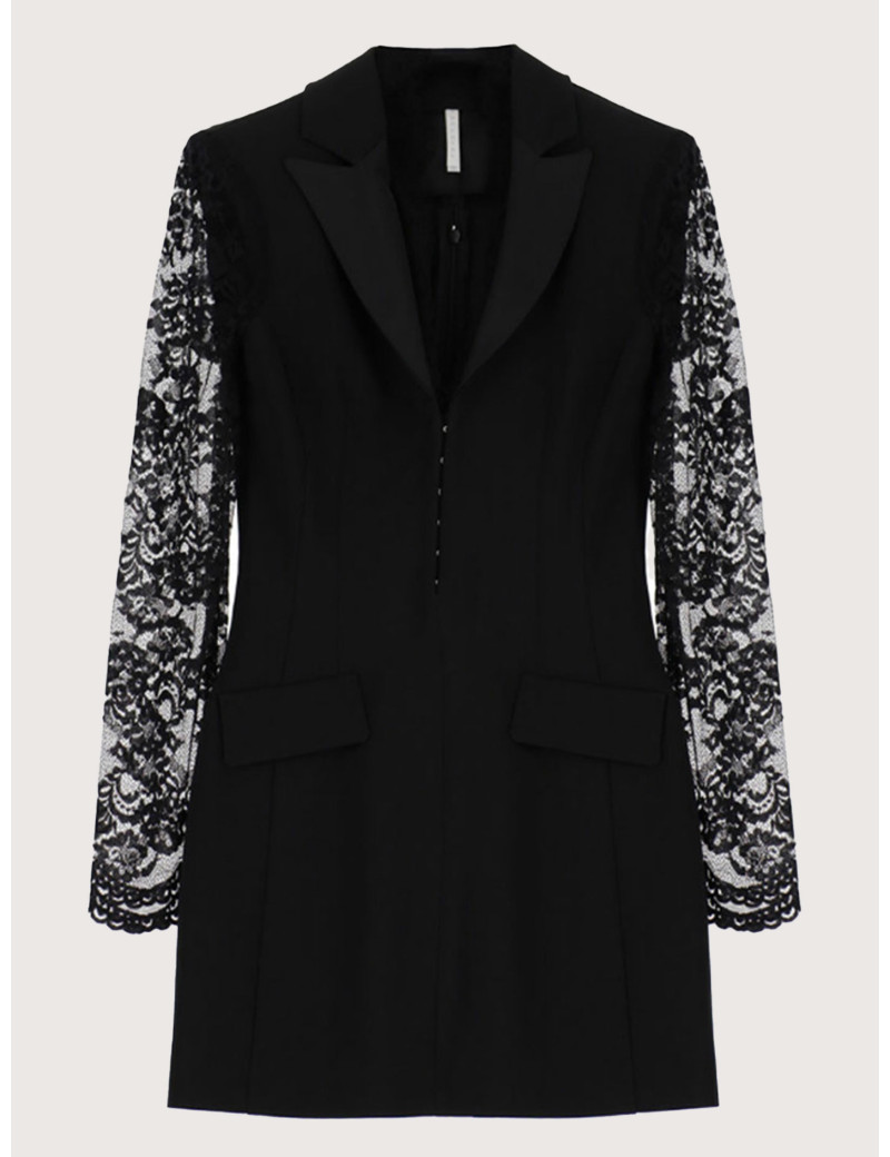 IMPERIAL ROBE BI-MATIÈRE NOIRE