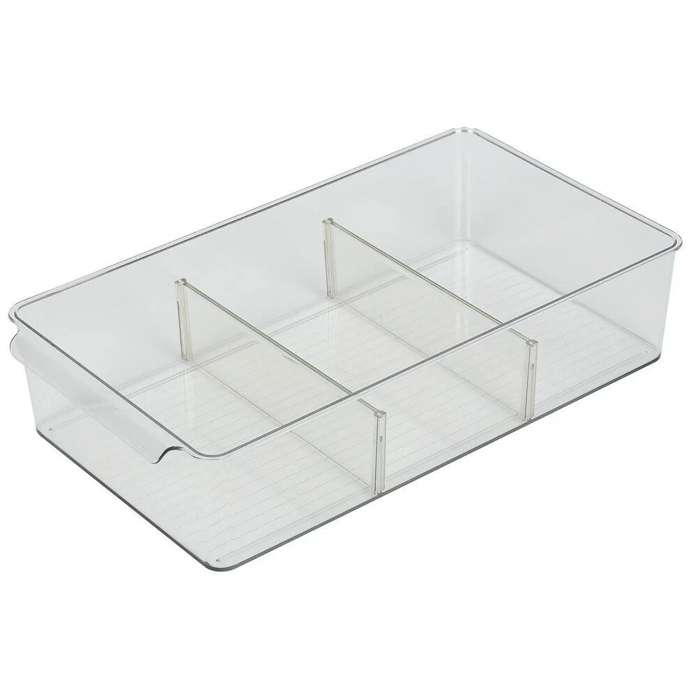 Bac de rangement transparent pour frigo L.36,5x20,5xH8,1cm