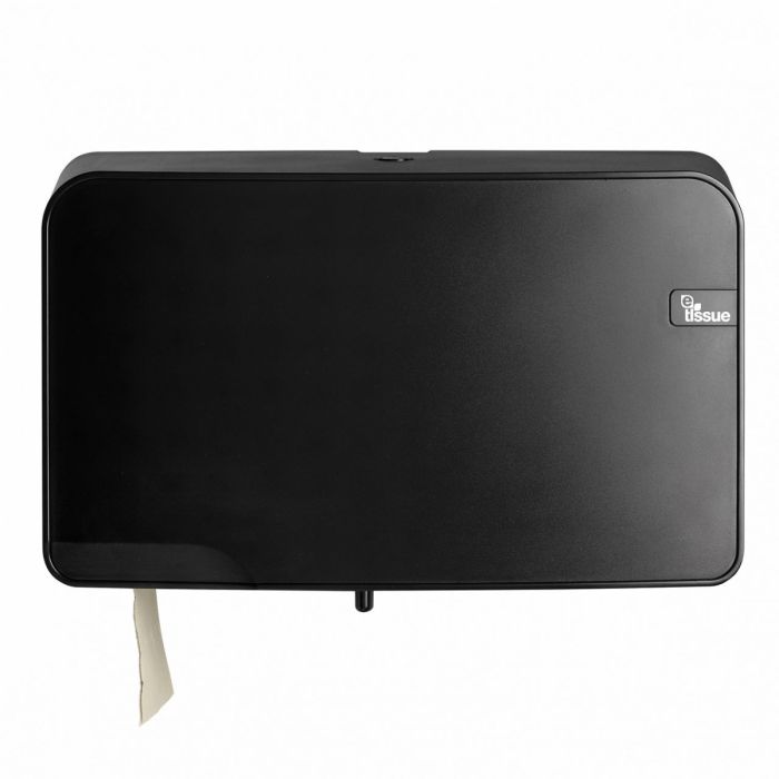 Dispenser voor mini jumbo wc rol houder toiletpapier E-Tissue Black Duo mini Jumbo Toiletrolhouder (447057)