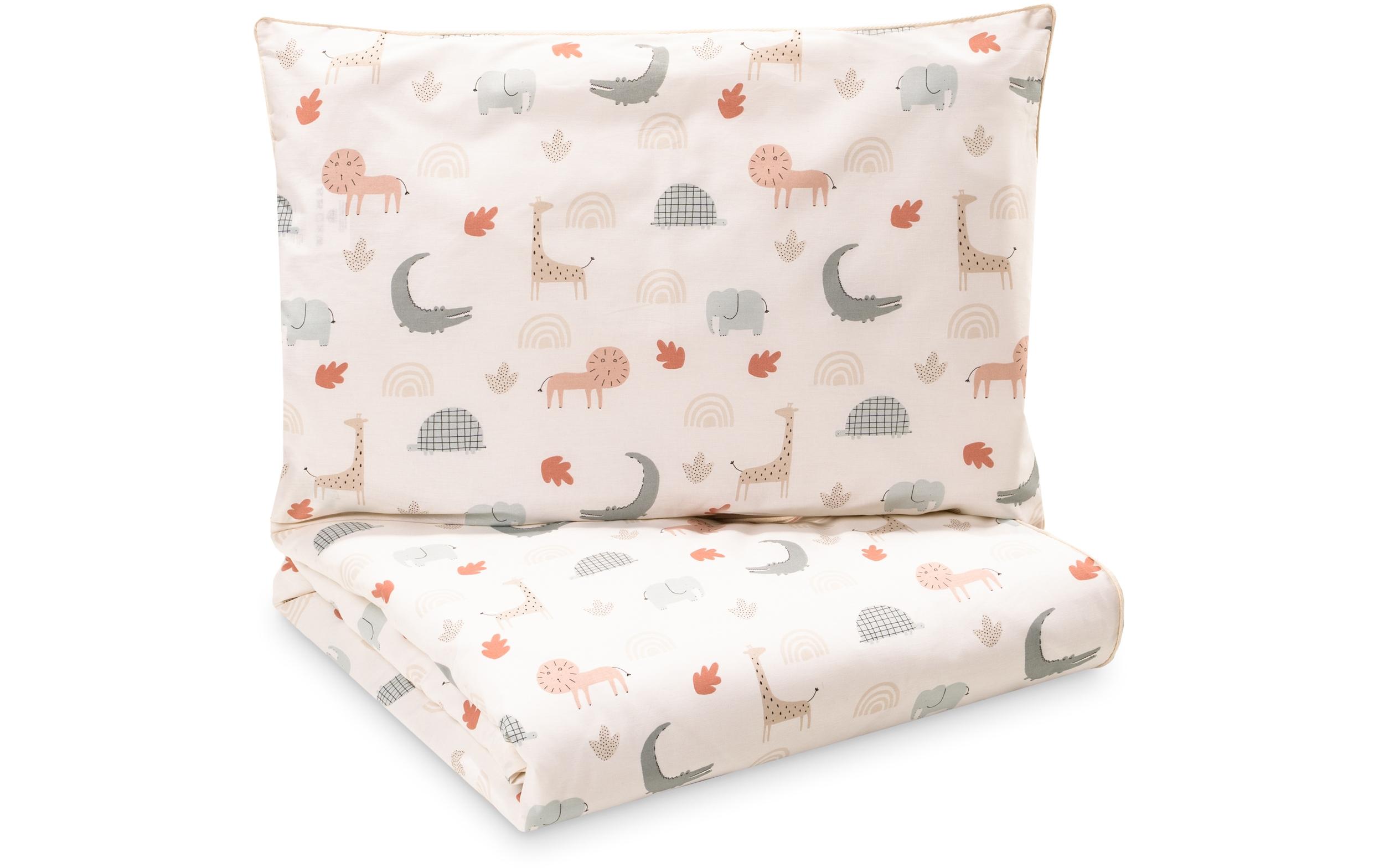 Kinderbettwäsche Organic Wild Friends 40 x 60 / 100 x 135 cmBettwäsche-Set mit Wildtier-Motiven