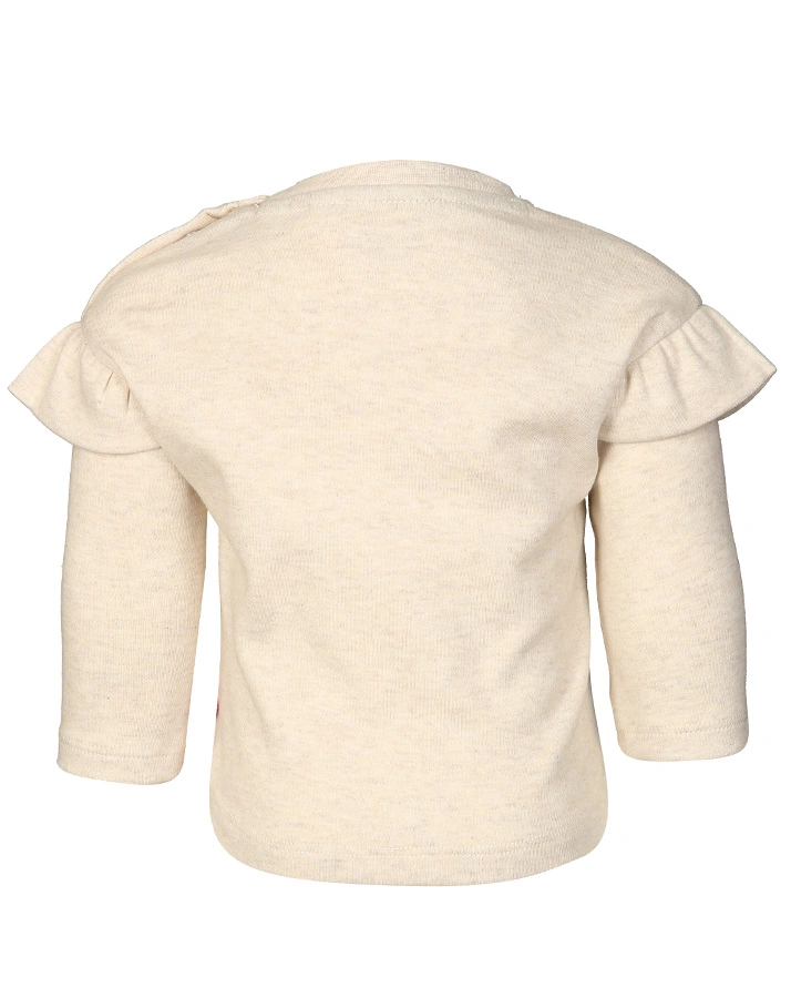 Langarmshirt FLOWERHORSE mit Rüschen in ecru
