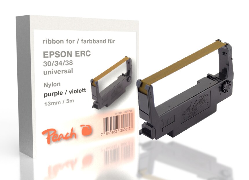 Peach Farbbandkassette kompatibel zu Epson ERC 30/34/38, violett, Gr655 Epson