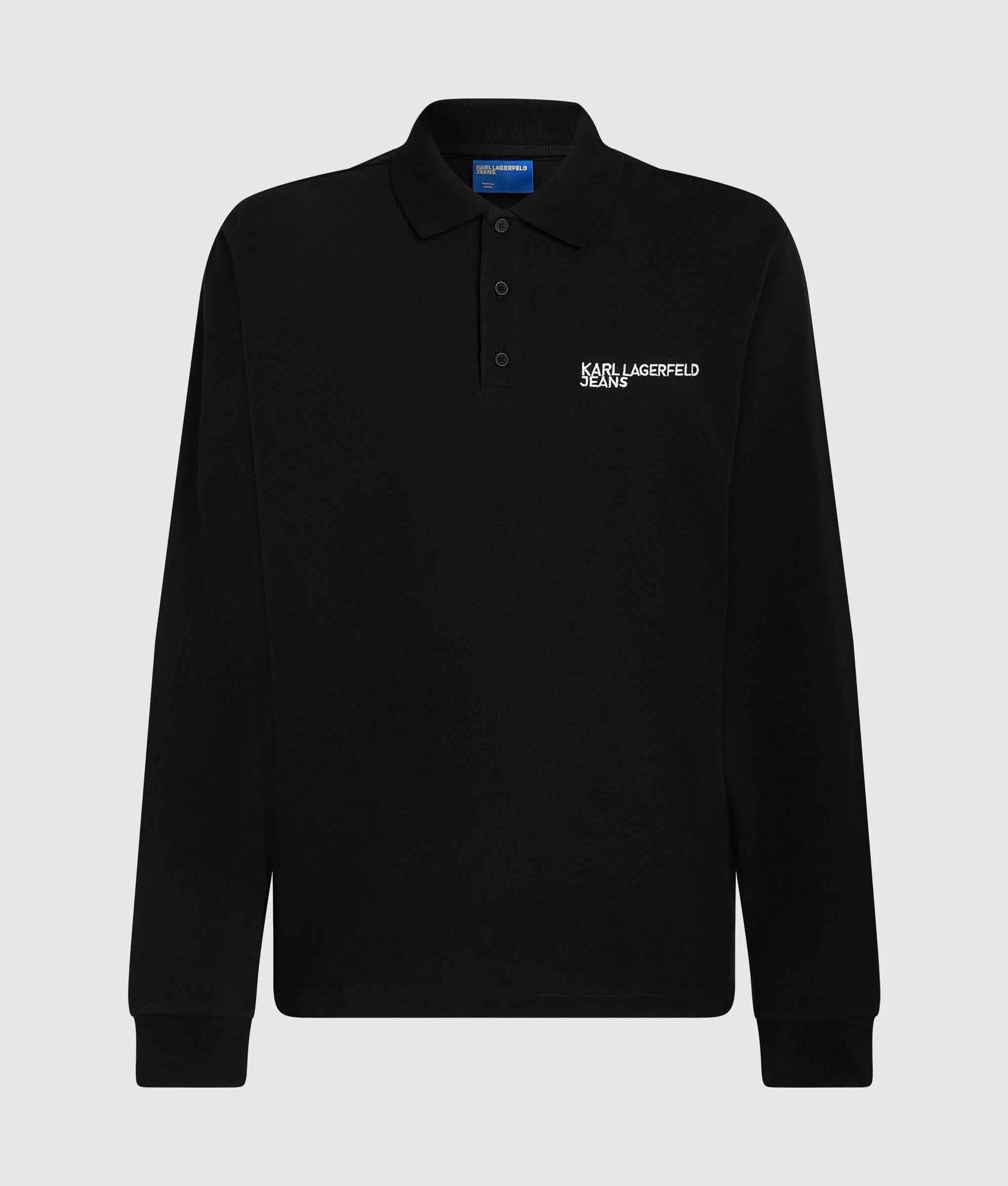Polo met lange mouwen en logo