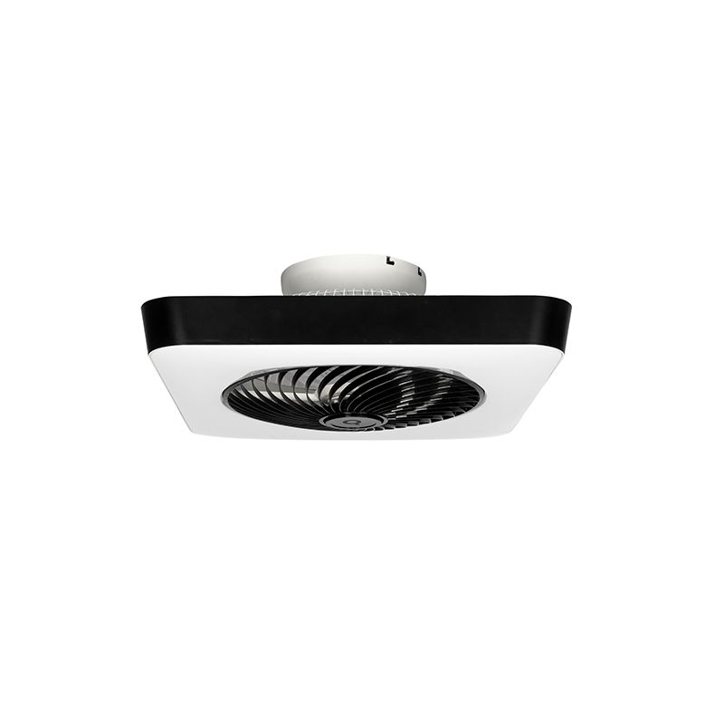 Plafondventilator vierkant zwart incl. LED dimbaar - Climo