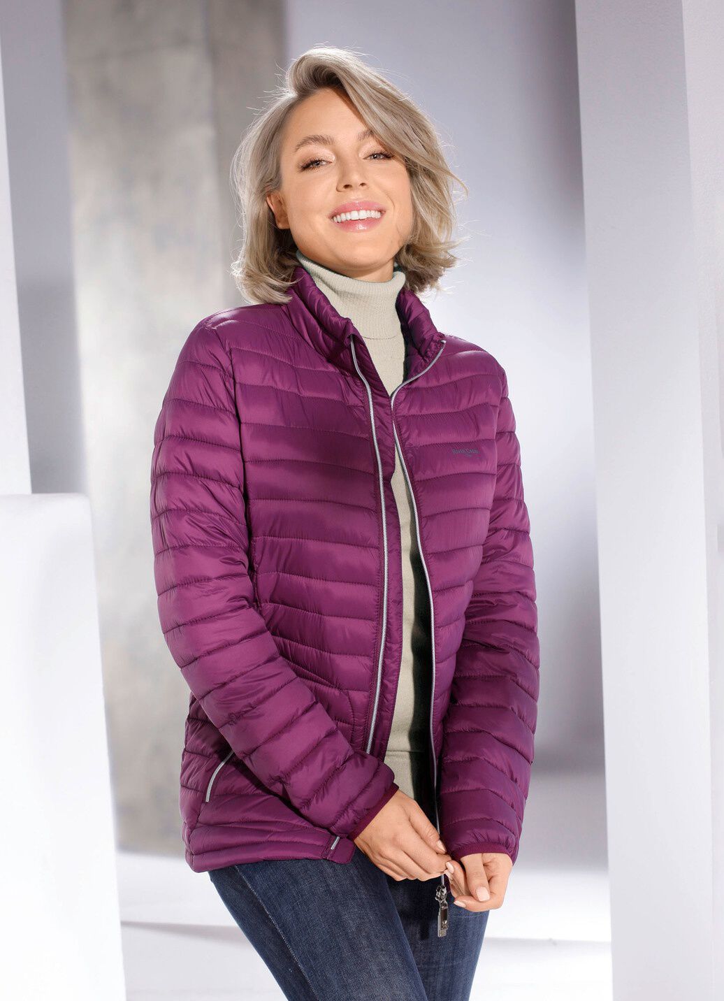 Funktionsjacke mit 2-Wege-Reißverschluss