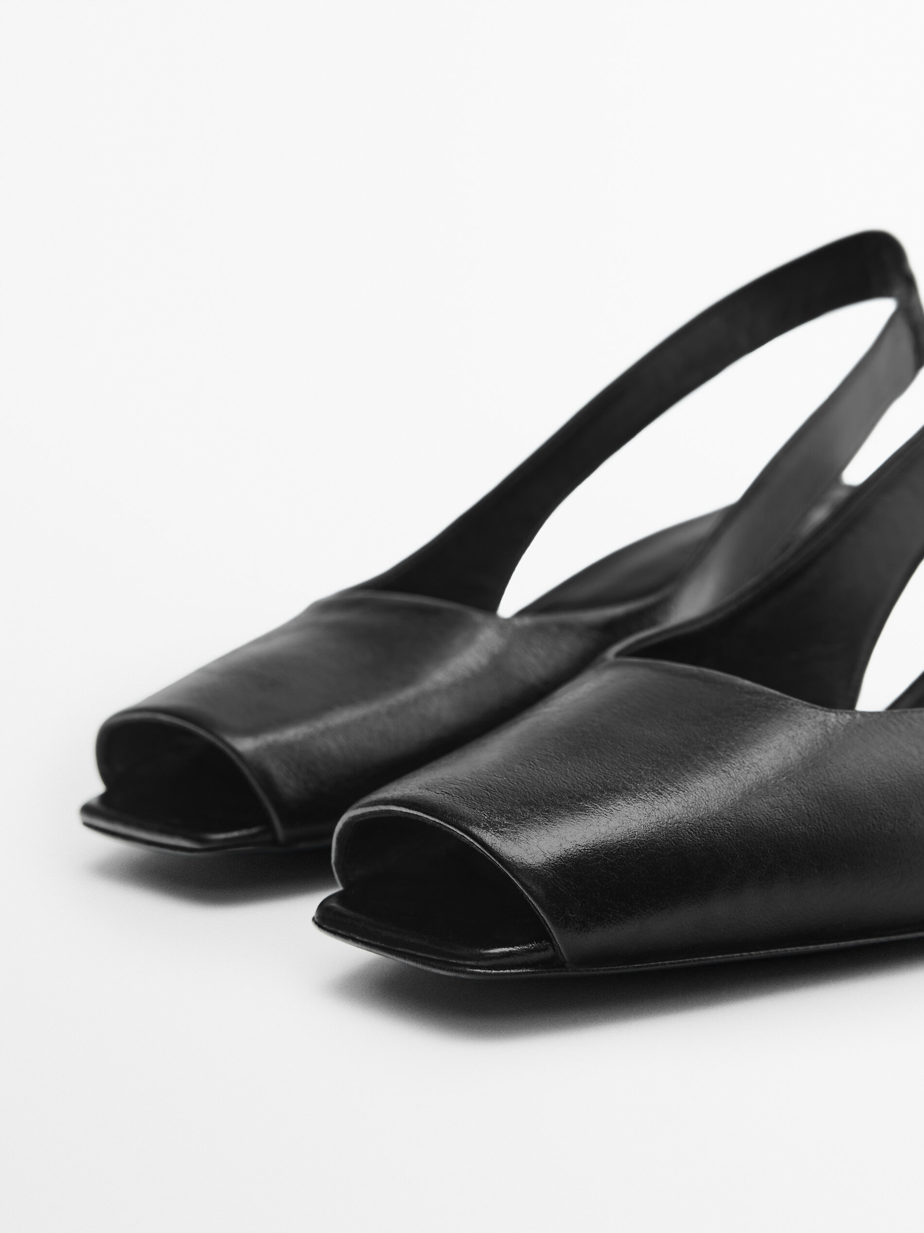 Zapato tacón destalonado skin - PRETO