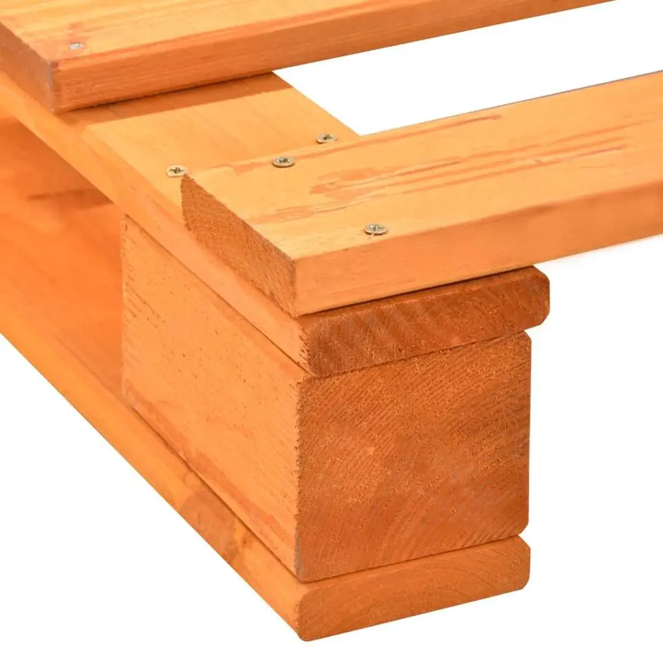 vidaXL - Bed frame pallet - Bruin - Massief grenenhout - 140x200 cm