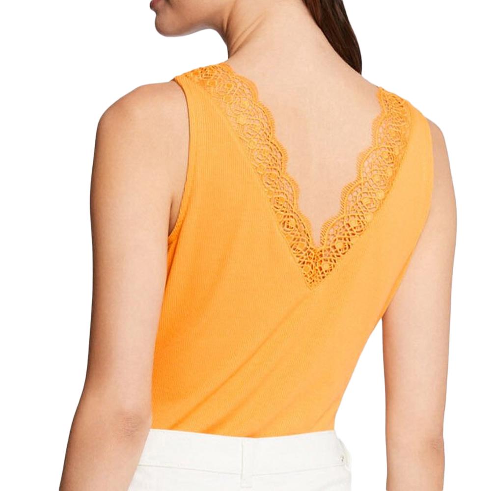 Morgan Débardeur Orange Femme Morgan Dentelle 241 DADILA
