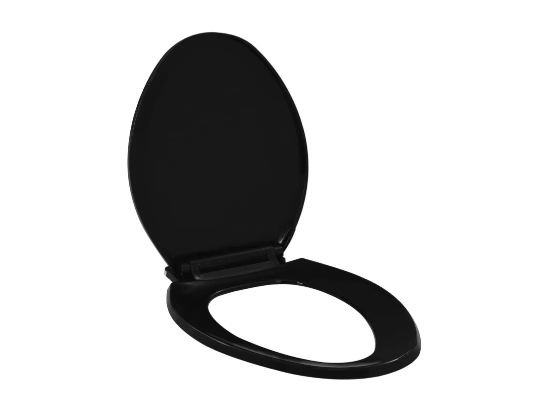 Abattant WC à fermeture noire 47 x 35 x 5 cm 02_0002911