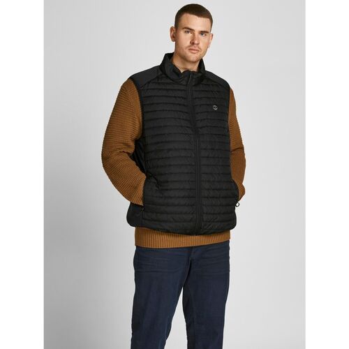 Jack & Jones - 12205347 BODYWARMER COLLAR-BLACK Negro