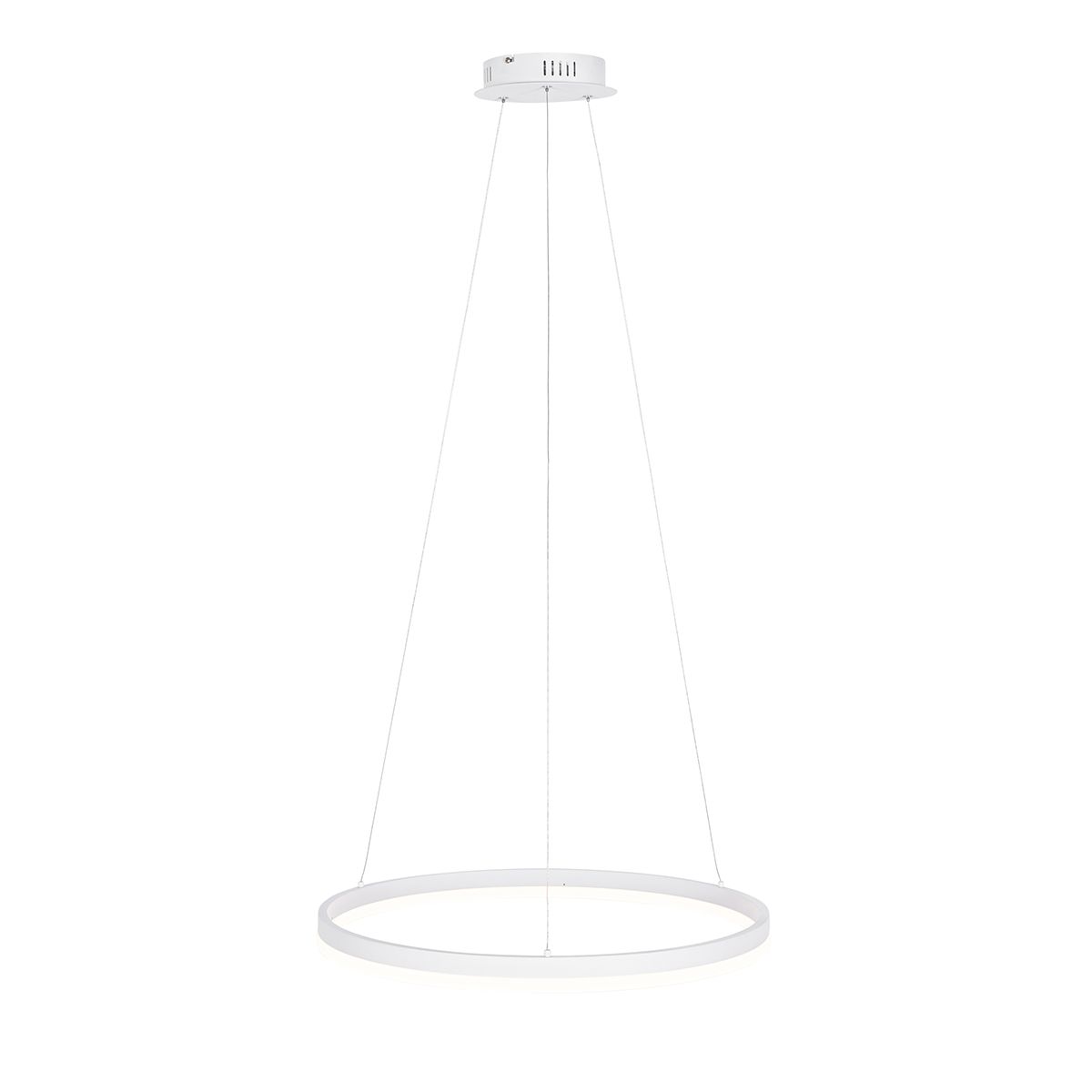 Design hanglamp wit 60 cm incl. LED 3-staps dimbaar - Anello