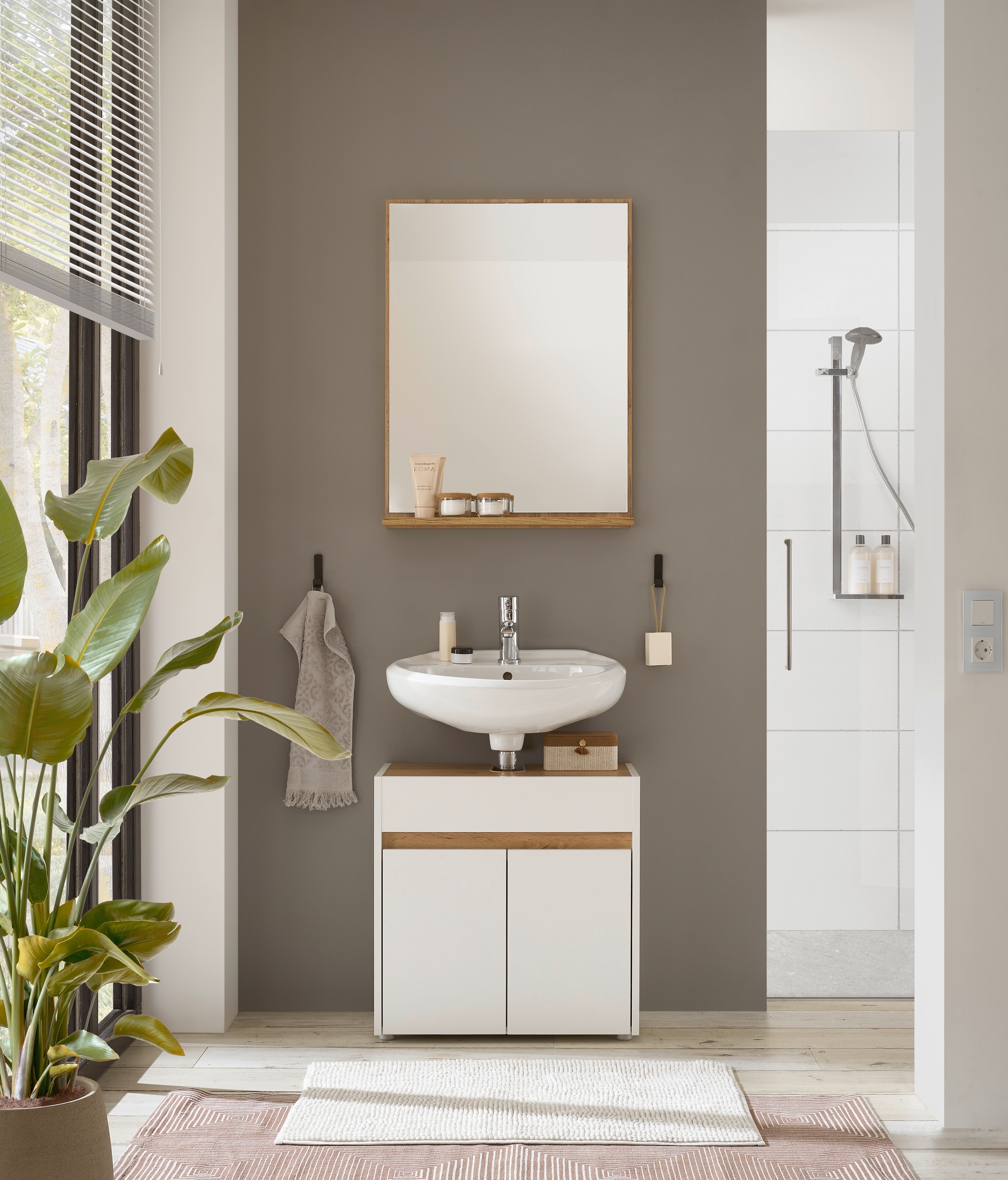 INOSIGN Badmöbel-Set »CITY/ GIRON, Bad im zeitlosen Design, 2-teiliges Badezimmer« Set, 2 Stk. tlg.