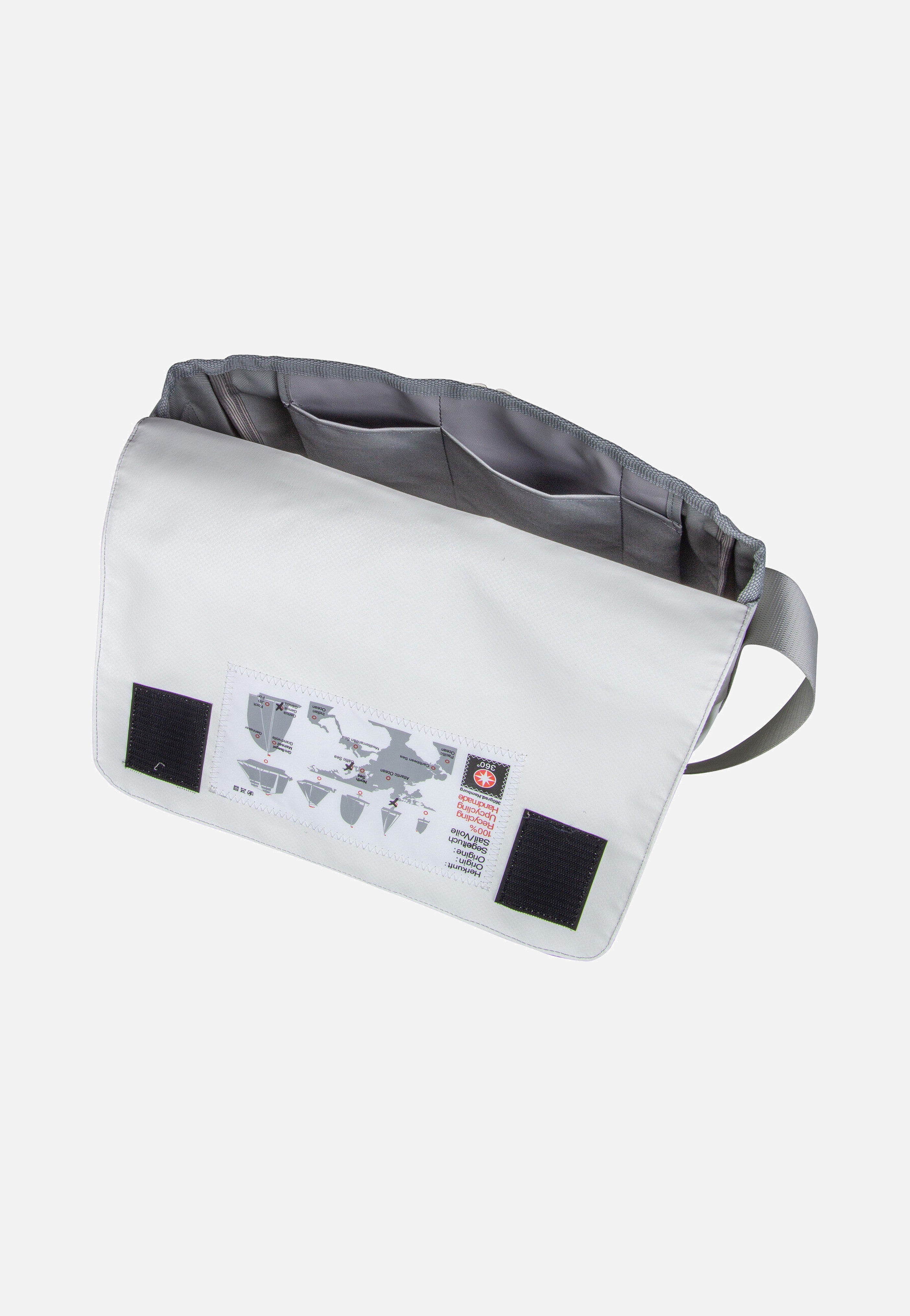 Barkasse Mini Stencil-Weiß/Grau - Messenger Bag