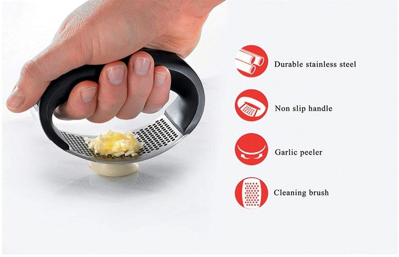 Garlic Press Boxring - Knoflookpers - RVS - HKS