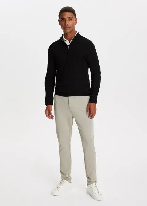 Pique chino slim fit grijs (GRS)