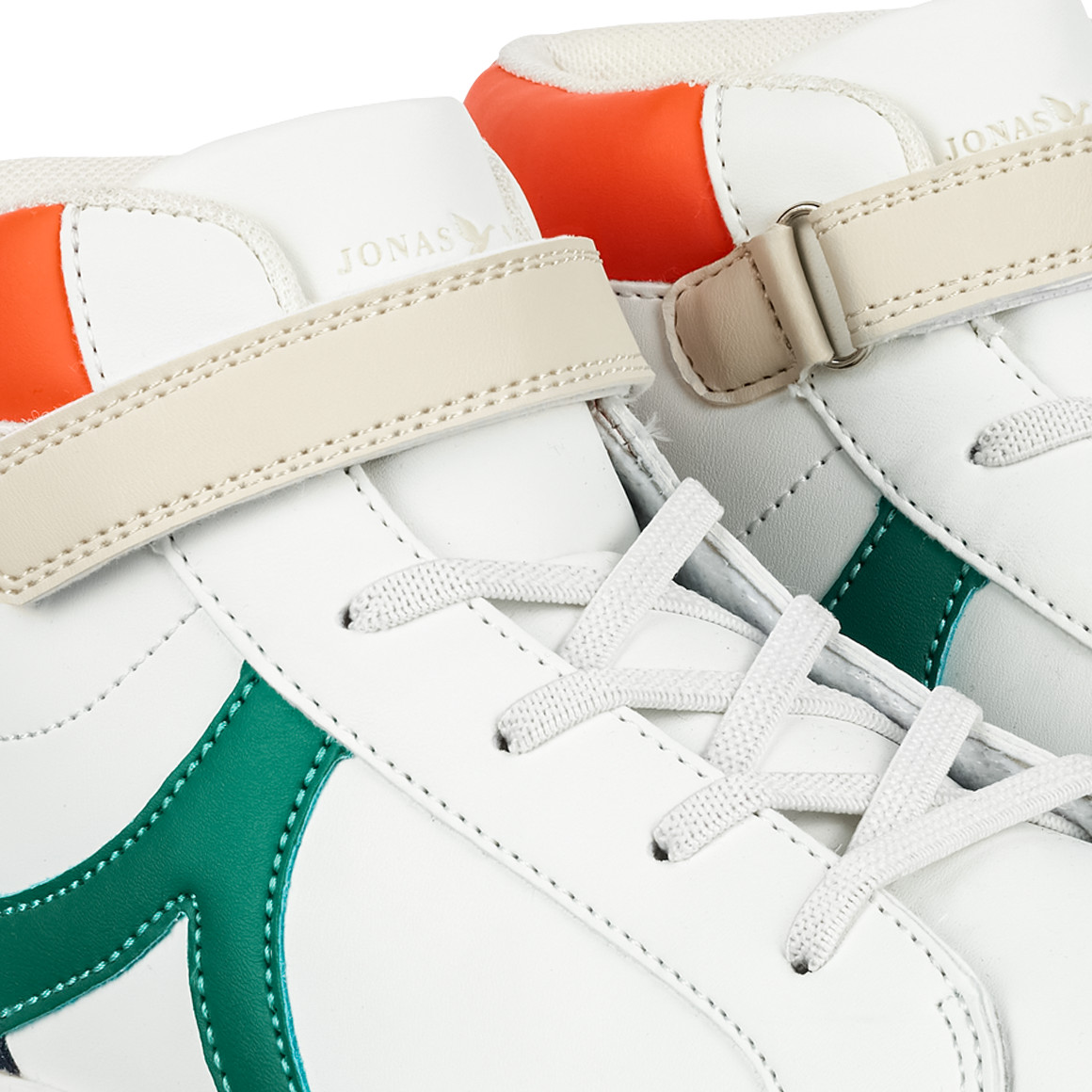 Jonas Nielsen Kinder Sneaker mit hohem Schaft dunkelblau / orange / weiss