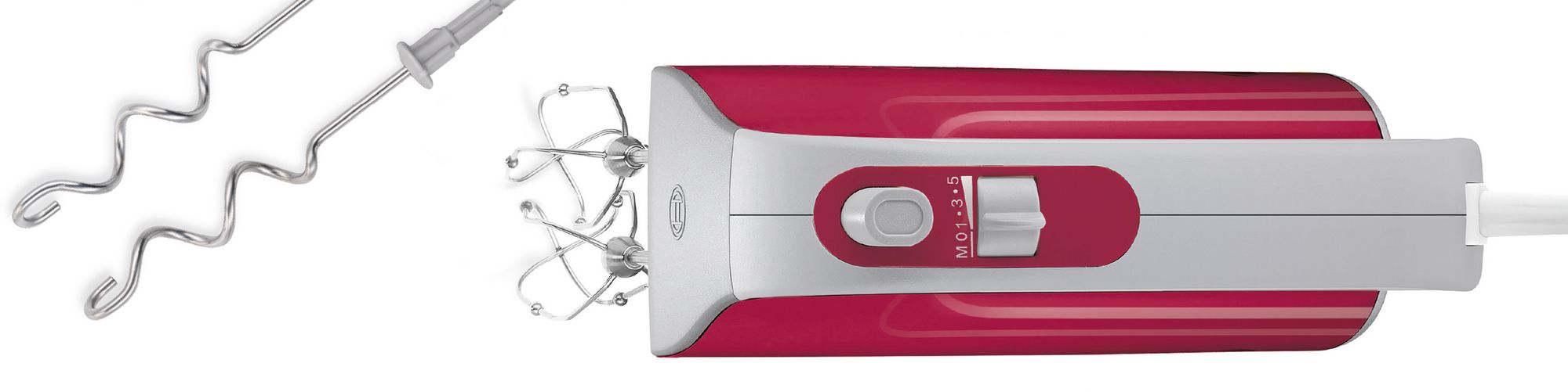 Batedeira Styline Colour 500W Vermelha e Prateada MFQ40304