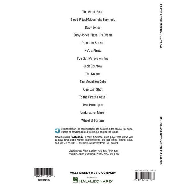 Hal Leonard Fluch der Karibik für Altsaxophon
